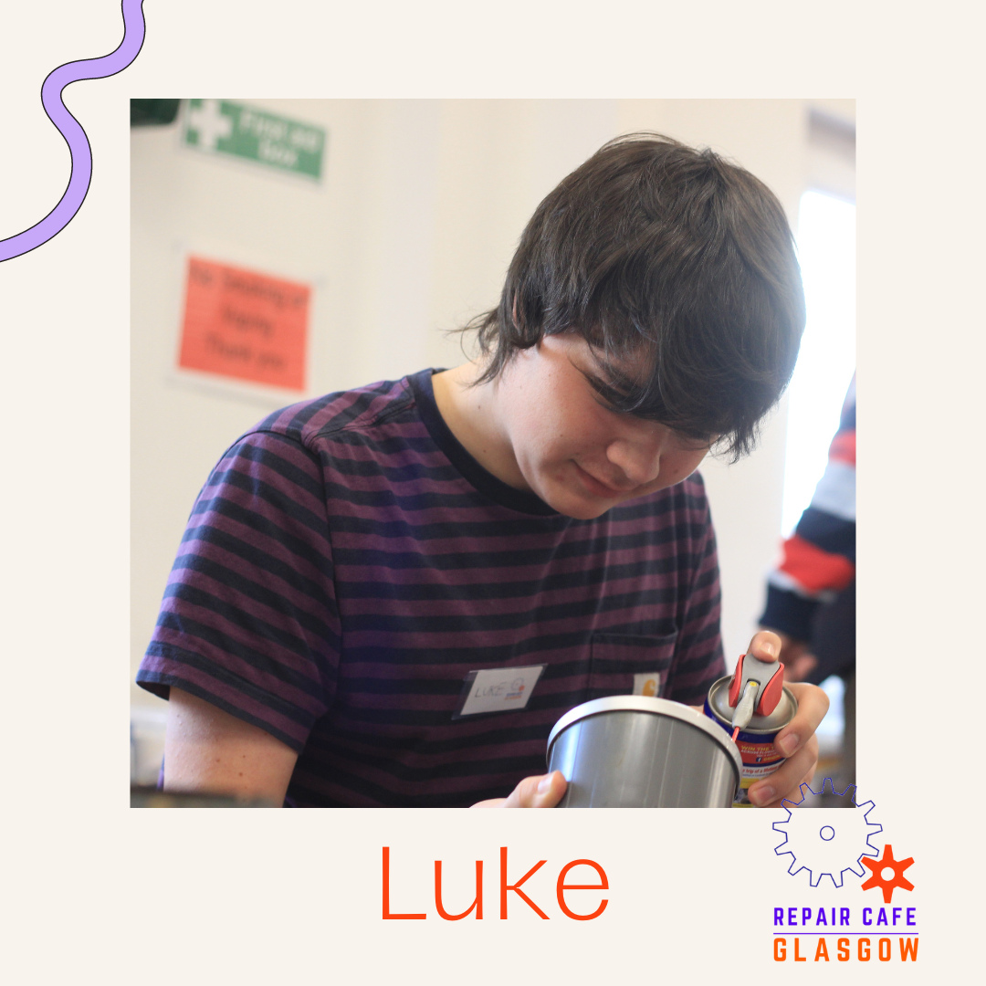 A photo of our volunteer Luke.